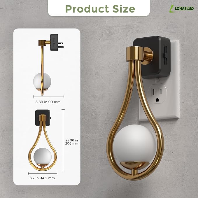 L LOHAS LED Night Lights Plug Into Wall 2 Pack, Dusk to Dawn Sensor - Image 6