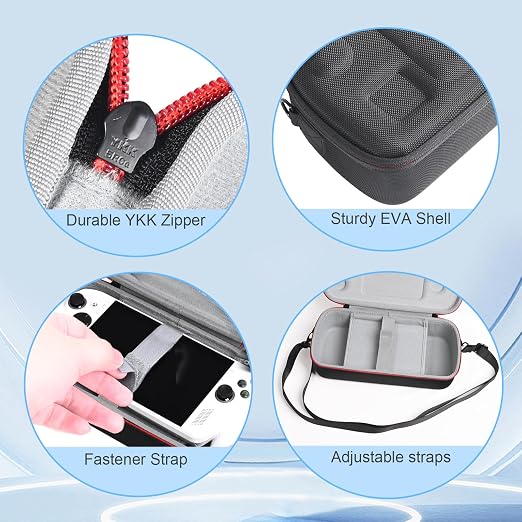 RLSOCO Carrying Case for ASUS ROG Xbox Ally/ROG Xbox Ally X 7" FHD Gaming Handheld Console & Accessories. Fits the Handheld Console, Console Base, Charger, Charging Cable, etc. (Case Only) - Image 3