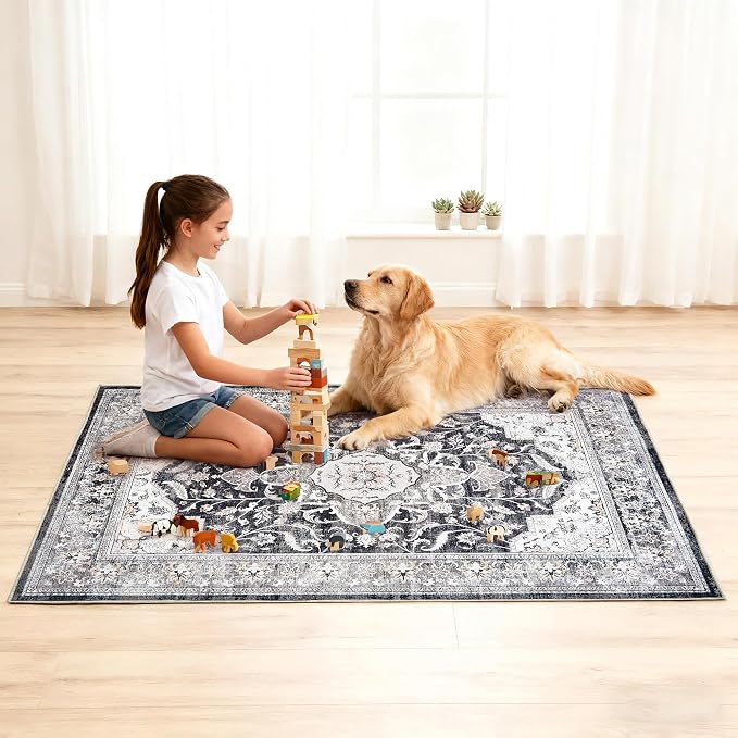 Office Chair Mat for Hardwood Tile Floor, 36"x48"Anti-Slip Under Desk Carpet Protector for Rolling Computer Chair Mat, Machine Washable Office Area Carpet (Chenille,Brown) - Image 9