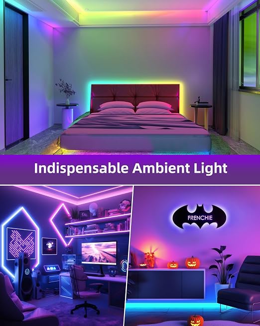 32.8ft LED Strip Lights, HitLights RGB 5050 Color Changing LED Light Kit Ultra Brighter 300LEDs Flexible Light Strips with RF Remote and UL Power Supply for Home Room Party TV Bedroom - Image 7