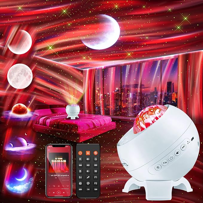 Staryou Galaxy Projector Northern Lights Projector with Bluetooth Speaker by Staryou