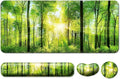 4 in 1 Mouse Pad and Keyboard Wrist Rest,Large Desk Mat,Coaster Set-Forest by Wiabsi