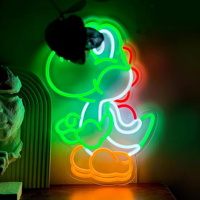 Anime Neon Sign Dinosaurs Neon Sign Dimmable LED Neon Lights for Bedroom Wall Decor Game Room Decor Dinosaur Decor for Kids Boys Man Cave, Gifts for Game Fans - Image 5