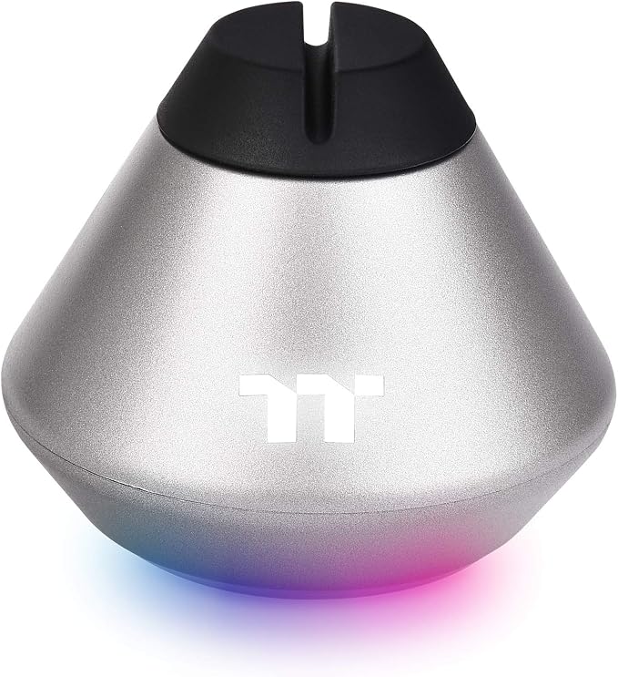 Thermaltake Argent MB1 RGB 16.8 Million RGB Color Software Enabled Mouse Bungee, Altra-Compact and Non-Slip Rubber Base. GEA-MB1-MSBSIL-01 by Thermaltake