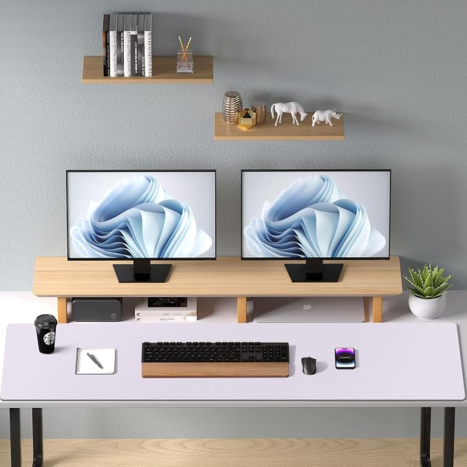 Aothia Faux Leather Desk Mat – Large Mouse Pad, Non-Slip PU Leather Blotter, Waterproof Writing Surface for Office and Home (Soft Lavender, 47.2" x 23.6") - Image 9