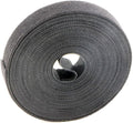 Reusable Fastening Tape Cable Ties 3/4 Inch Double Side Hook Roll (10 Yard, Black Upgraded Version) by SAISN