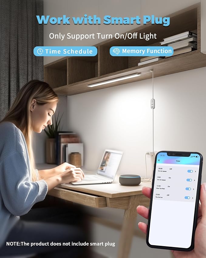 ASOKO 24 Inch Under Counter Light 3 Color 900LM Kitchen Desk Lamp - Image 5