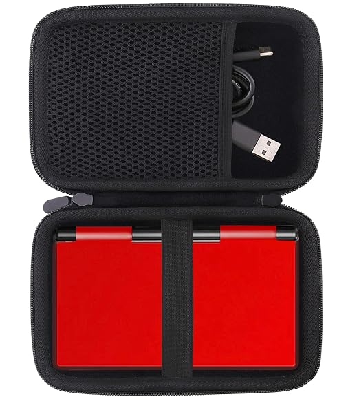 Hard EVA Carrying Storage Case Compatible with Aivuidbs RG DS RK3568 Foldable Handheld Game Console / RG447V / XF40H Handheld Game Console Protective Travel Storage Box (Black) by JINMEI