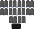 10 Pairs Blue Fiber Gaming Finger Sleeves with Sweat-Resistant Anti-Slip Finger Protectors for Mobile Gamers, High Sensitivity Touch Thumb Covers with Metal Storage Case by EXAOMBLE