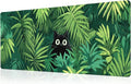Cute Black Cat Mouse Pad Desk Mat XL Extended Large Gaming Desk Pad Mousepad, Oil Painting Art Floret Computer Laptop Keyboard and Mouse Mat, Desktop Protector Mat for Office and Home 31.5x11.8 in by Unknown