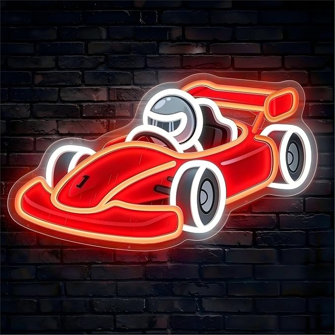 CULOIS Race Car Neon Sign for Boys Room Decor - Dimmable Racing Car LED Neon Light, Bedroom Game Room Wall Decor, Teen Boy Playroom Birthday Gifts - Image 7