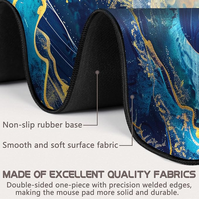 Mouse Pad Gaming - Desk Mat for Keyboard and Mouse - Large Mouse Pads for Desk, Gaming Mousepad with Non-Slip Base, Desks Pad (31.5" X 11.8") for Game, Office and Home - Image 2