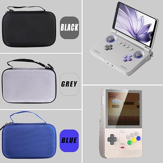 Hard EVA Carrying Storage Case Compatible with Retroid Pocket Flip 2 / Retroid Pocket Classic Retro Game Handheld Console Protective Travel Storage Box (Grey) - Image 3