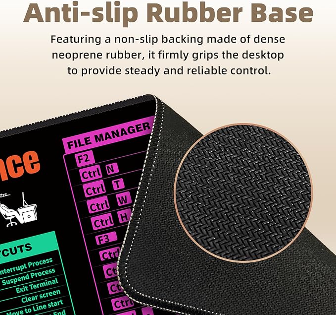 Galdas Gaming Mouse Pad XXL XL Large Long Extended Big Mousepad Non-Slip Rubber Keyboard Mouse Pad with Stitched Edges for Laptop Home Office (31.5x11.8x0.08 Inch) -Notes - Image 8