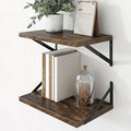 Axeman Deep Floating Shelves, 18'' x 12'' Brown Wall Shelves Set of 2 by Axeman