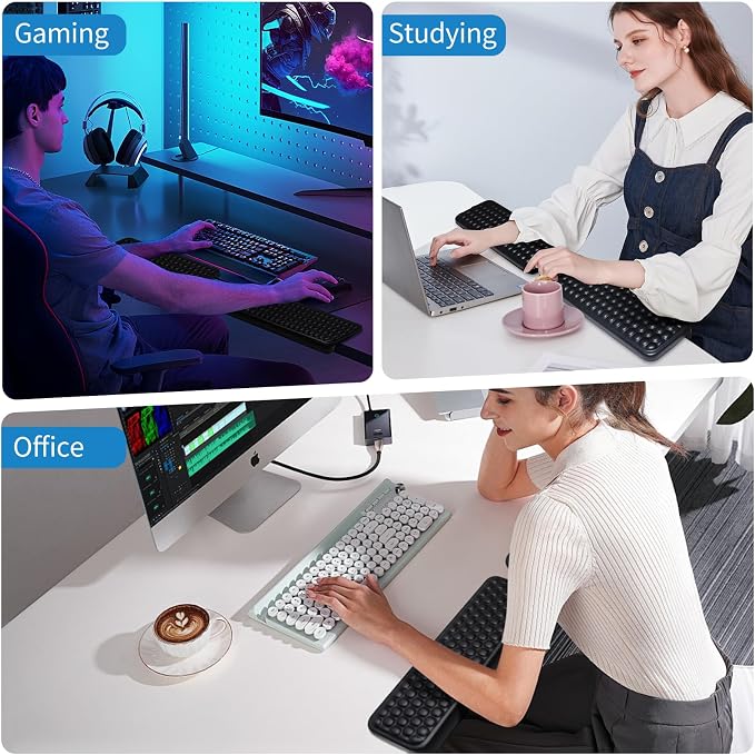 L-Shaped Desk Elbow Pad for Desk, 2-Piece Ergonomic Desk Edge Cushion, PU Leather Elbow Support Padding with Non-Slip, Wrist Comfort Support for Office Home, Office Desk Accessories - Image 5
