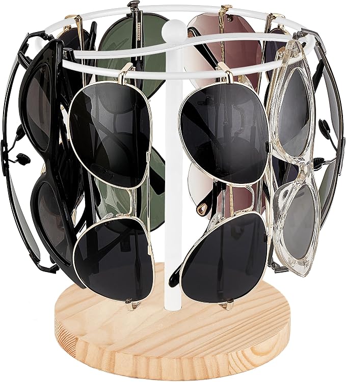 Mkono Sunglasses Organizer, Metal Glass Holder Storage Stand Display 1 Pack - Image 6