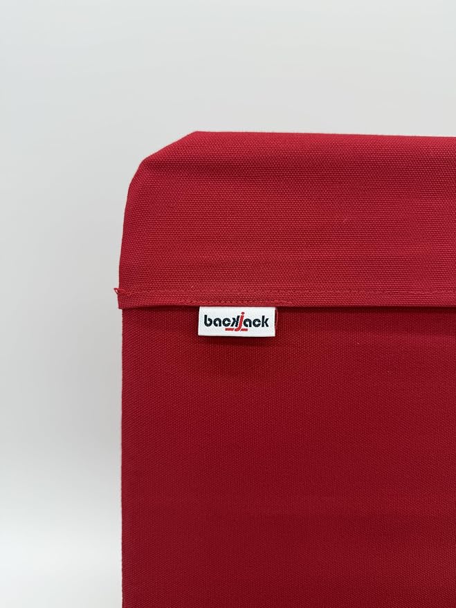 Original BackJack -Made in THE USA- Folding Red Cotton Fabric Lightweight Floor Seating Chair for Gaming, Families, Parents, Daycare, Back Support, Reading, Yoga, Meditation, Dorm - Image 5