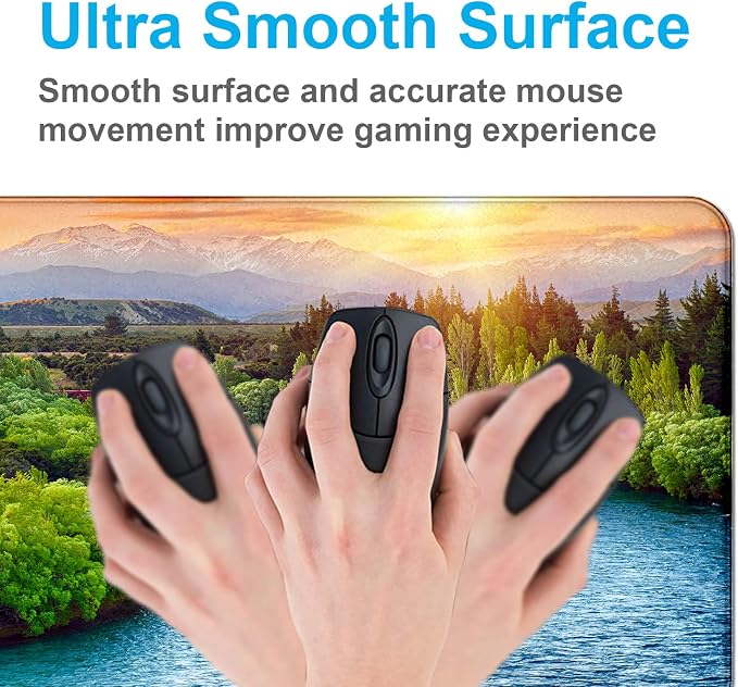 Extended Sunset Forest Gaming Mouse Pad, Keyboard Computer Office Mouse Pad | Large Extended Mouse Pad; Full Desk Coverage; Waterproof Coating; Stable Anti-Slide Base For Gaming, Office, Study Daily Use - Image 5