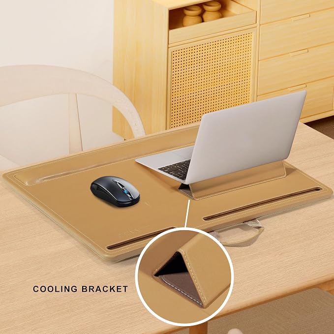 CENNBIE Leather Lap Desk for Laptop, 24 x 16 inches (Brown) - Image 4