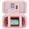 Elonbo Carrying Case for TaddToy/WELLST·G/Beijue/FAMILY POCKET/CCTU/X- JOYKIDS/GREENCREEK/Beico/KAVOYI/GuaiyeyeAP/TEBIYOU Handheld Game Console, Portable Electronic Gaming Player Bag, Pink by Elonbo