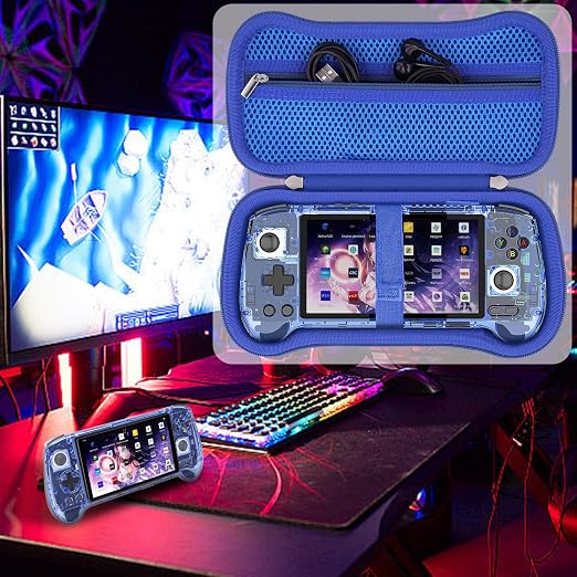 khanka Hard Case for Anbernic RG557/RG556 Retro Handheld Game Console,Blue - Image 9