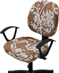 Smiry Stretch Printed Office Computer Desk Chair Covers for Seat & Backrest | Stretch Fit, Soft Fabric Universal Washable Removable, Anti-Dust Rotating Chair Slipcovers Protector by Smiry