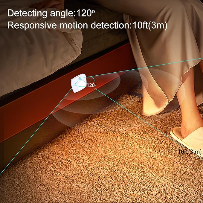 BIGMONAT Motion Sensor Tap Light,Battery Operated Push Lighting, Wireless Puck Lights, Stick-Anywhere Under Cabinet Counter Lights,Easy to Install for Stair/Kitchen/Hallway（White, 6Pack - Image 4