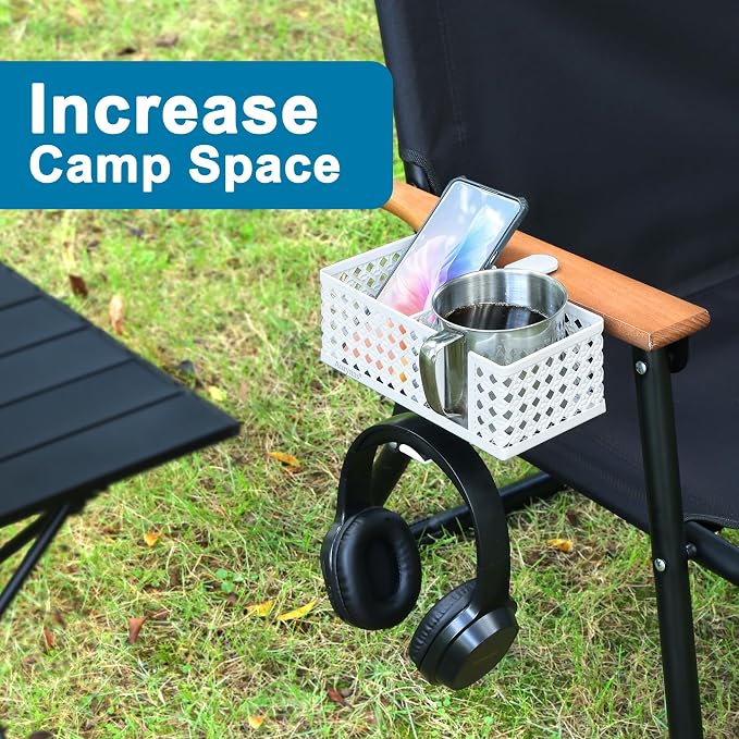 3-in-1 Desk Cup Holder, Clip on Desk Organizer Headphone Hanger - Image 4