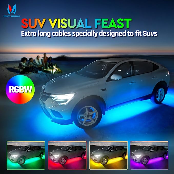 MICTUNING N8 RGBW Underglow Light for SUVs, App/Remote Control - Image 3