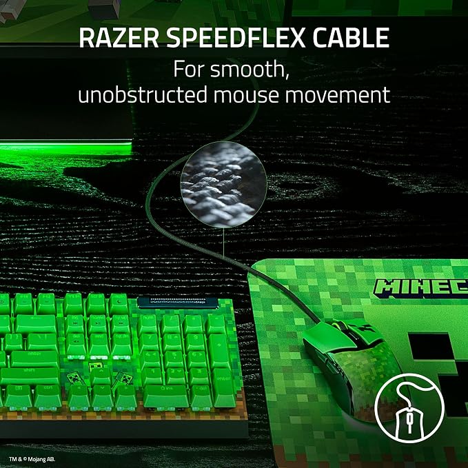 Razer Cobra Wired Gaming Mouse, 58g Lightweight, Minecraft Edition - Image 7