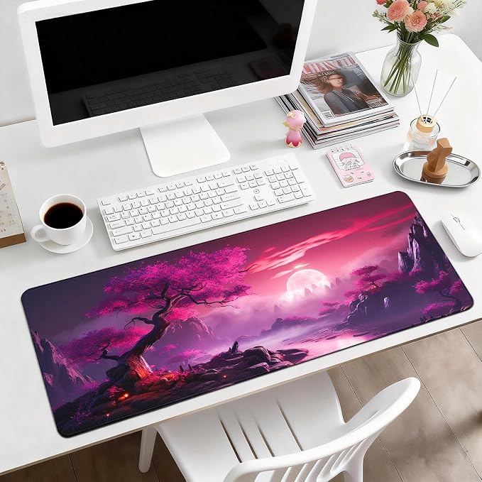 Gaming Mouse Pad, Desk Mat for Keyboard and Mouse, Large Mouse Pad for Desk, Computer Mousepad - Image 2