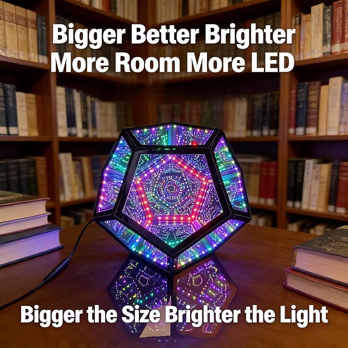 Extra Large Infinity Dodecahedron Mirror Light, RGBW Abyss Lamp - Image 7