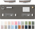 YSAGi Leather Desk Protector, Office Mat, Large Mouse Mat, Non-Slip PU Leather Blotter, Laptop Desk Mat, Waterproof Writing Pad for Office and Home(Dark Grey, 63" x 24") by YSAGi