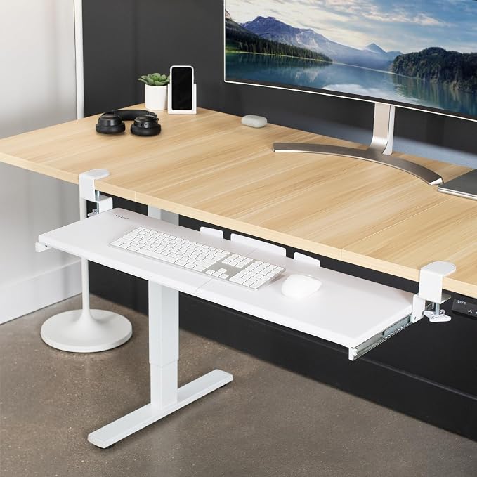 VIVO White Extra Large 34 x 11 in Under Desk Keyboard Tray, MOUNT-KB15EW - Image 8