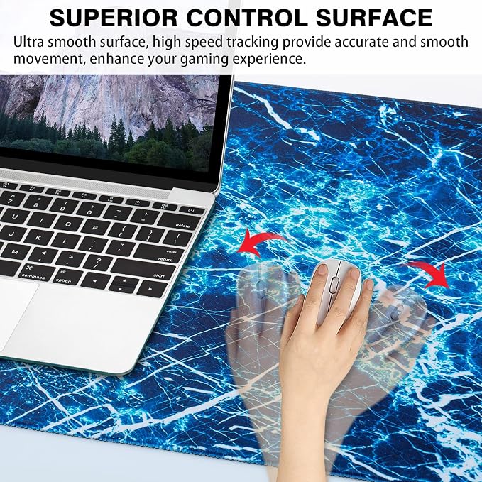 Canjoy Gaming Mouse Pad, 31.5x15.7in Large Mouse Pads for Desk Keyboard Pad | Desk Mat for Keyboard and Mouse Computer Big Full Size Desk Pad with Non-Slip Rubber Base and Stitched Edge for Home Office - Image 5