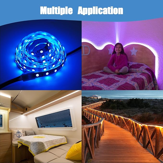 4 Pin 10mm LED Strip Light Connectors, 22 AWG RGB Extension Wire - Image 6