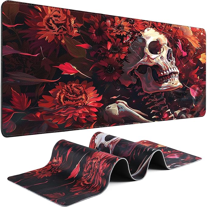 Gaming Mouse Pad - (31.5"×11.8") Skull Large Mouse Pads for Desk - Desk Mat for Keyboard and Mouse with Non-Slip Base, Desks Pad Matfor Game/Office & Home by Unknown