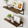 Axeman 12 Inch Deep Floating Shelves for Wall - 24 Inch Wide x 12 Inch Deep Wall Shelves Set of 2 - Rustic Wood Floating Shelves for Living Room by Axeman
