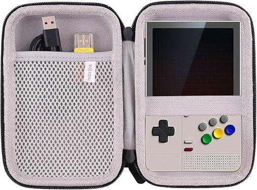 Hard EVA Carrying Storage Case Compatible with Retroid Pocket Flip 2 / Retroid Pocket Classic Retro Game Handheld Console Protective Travel Storage Box (Grey) - Image 2