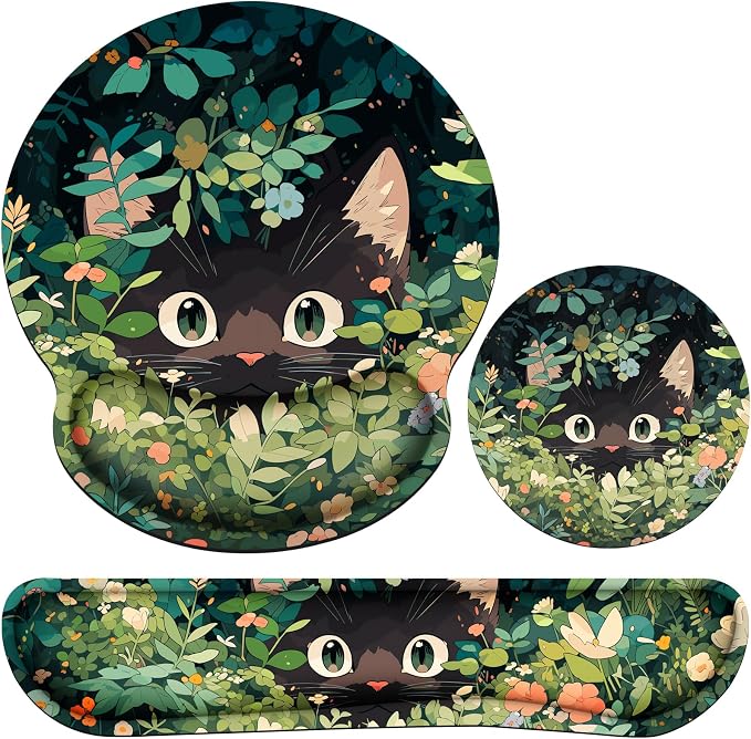 Ergonomic Keyboard Wrist Rest, Mouse Pad with Wrist Rest Anime by QOMOLAMA