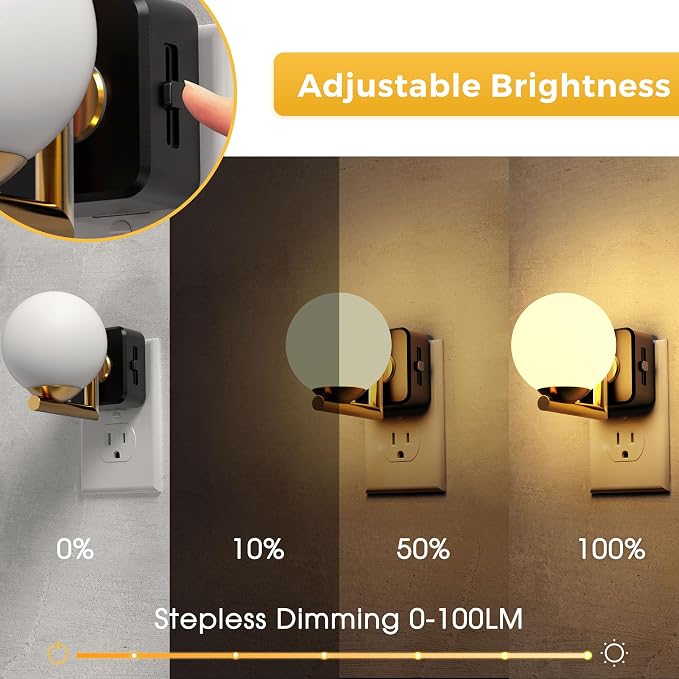 L LOHAS LED Night Lights Plug Into Wall 2 Pack, Dusk to Dawn Sensor - Image 3
