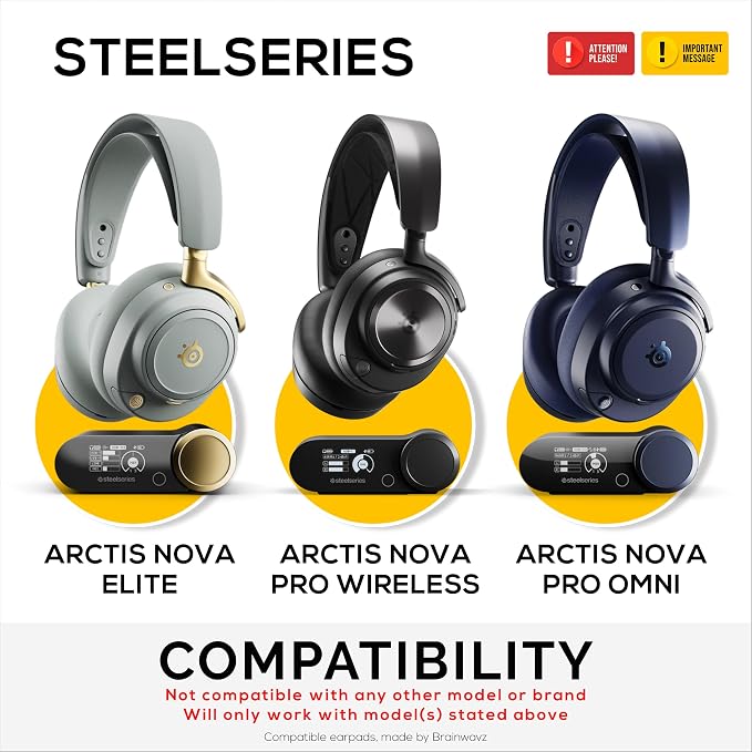 BRAINWAVZ Headphone & Game Controller Stand Designed for Steelseries Arctis Nova Pro, Elite and Pro Omni Wireless Headsets with Dock for the Wireless Base Station - Black (HP03) - Image 2
