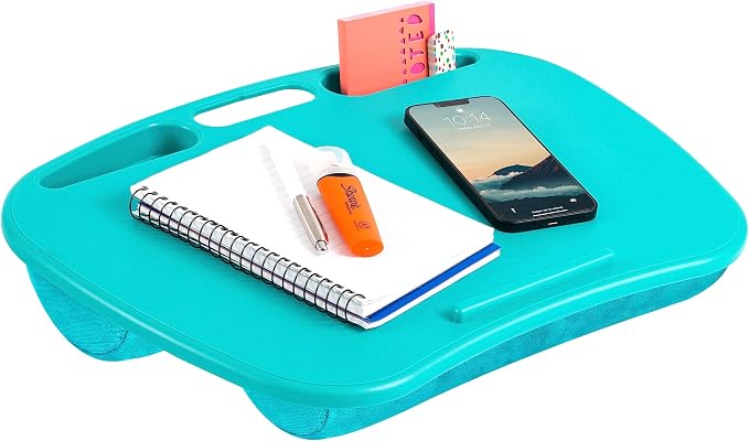 LAPGEAR MyDesk Lap Desk – Turquoise, Fits 15.6” Laptops by LapGear