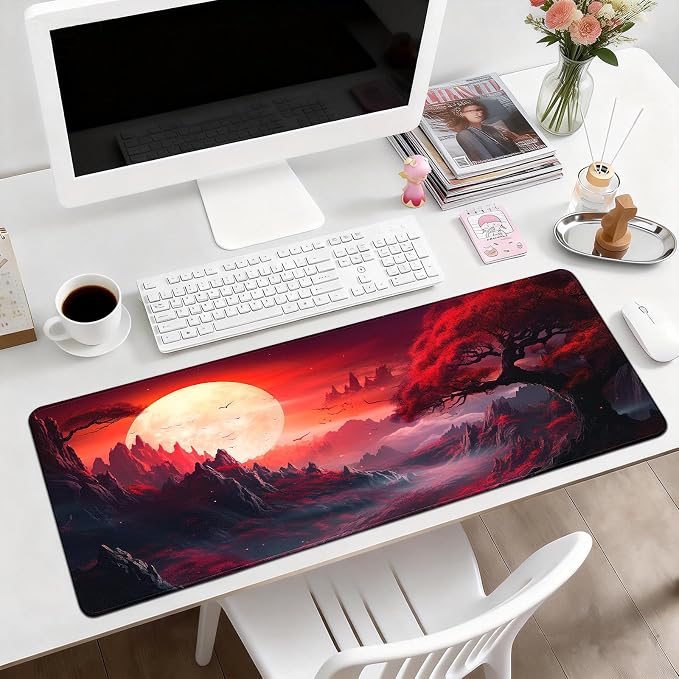 Gaming Mouse Pad, Desk Mat for Keyboard and Mouse, Large Mouse Pad for Desk, Computer Mousepad - Image 2