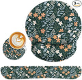Britimes Ergonomic Mouse Pad Set with Wrist Rest, Floral Wildflower by Britimes