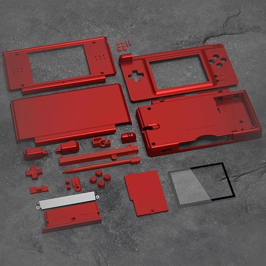 eXtremeRate Scarlet Red Replacement Full Housing Shell for Nintendo DS Lite, Custom Handheld Console Case Cover with Buttons, Screen Lens for Nintendo DS Lite NDSL - Console NOT Included - Image 6