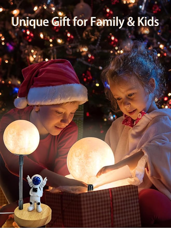 Moon Lamp for Kids, Space Buddy Lights with 7 Color, Astronaut Night Light - Image 6