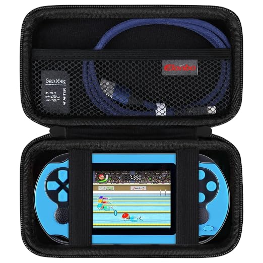 Elonbo Carrying Case for TaddToy/WELLST·G/Beijue/FAMILY POCKET/CCTU/X- JOYKIDS/GREENCREEK/Beico/KAVOYI/GuaiyeyeAP/TEBIYOU Handheld Game Console, Portable Electronic Gaming Player Bag, Black by Elonbo