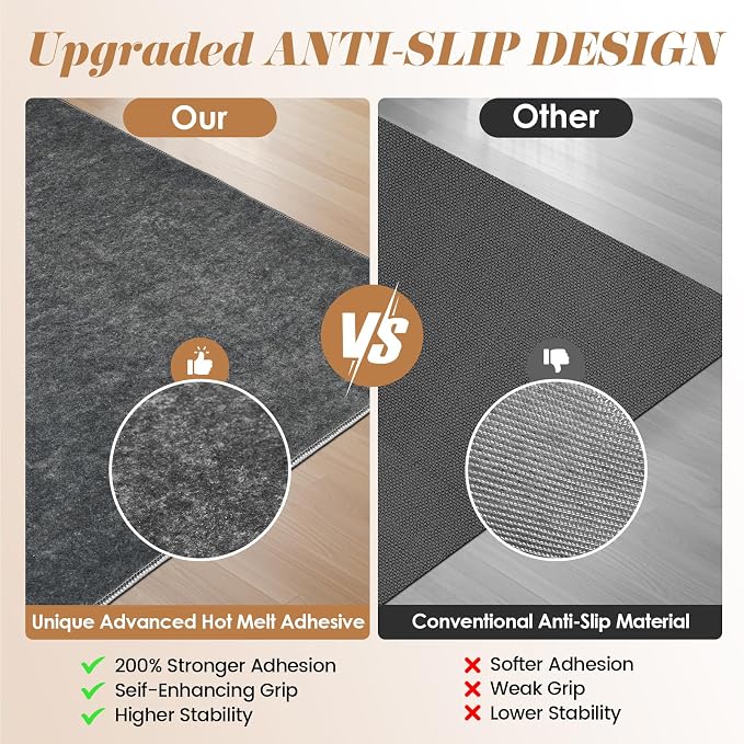 Office Chair Mat for Hardwood Floor & Tile Floor, 36"x48"Anti-Slip Under Desk Carpet Protector for Rolling Computer Chair Mat, Machine Washable Office Area Carpet (Chenille,Blue) - Image 6